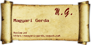 Magyari Gerda névjegykártya